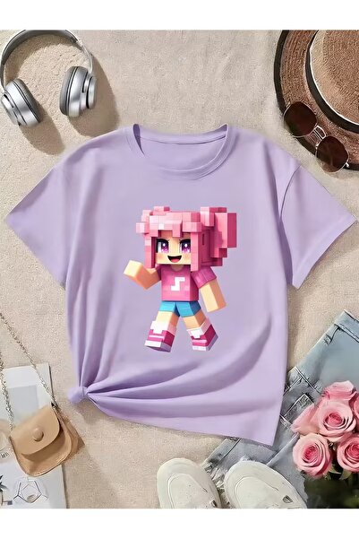 PixelWear تي شيرت كبير الحجم للجنسين من Pixel Art Girl Kids