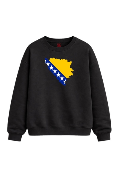 Rabona Fashion Μπόσνα Ρου – Φούτερ/Ζακέτα με στάμπα χάρτη της Βοσνίας (Προαιρ...