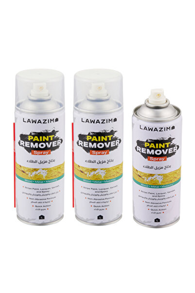 Lawazim 3-Piece Paint Remover Spray - 450ml - Residue Free Non-Corrosive Pain...