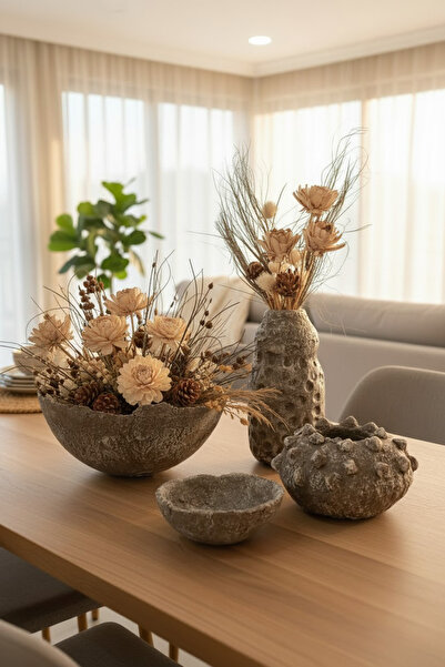 Limboda Papier-mâché El Yapımı Gravel Vazo 22 cm