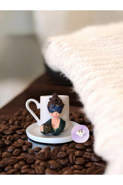 eydesignshome gözü bantlı kız türk kahvesi fincanı