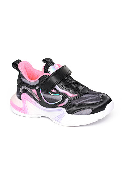 pepino 2201 Girls' Black Fretwork Sports Shoes