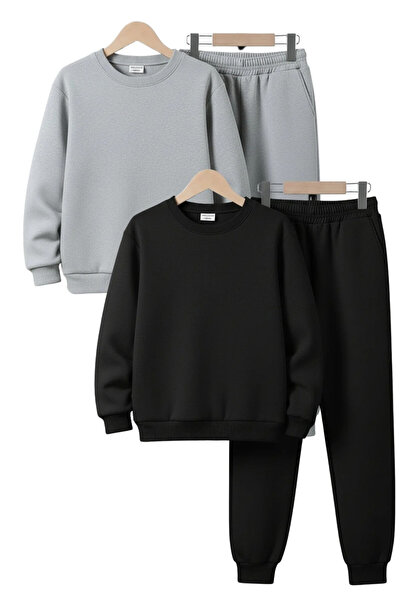 YA KO KİDS Σετ αθλητικής φόρμας για αγόρια 4 τεμαχίων, με 3 κλωστές, χοντρό σ...