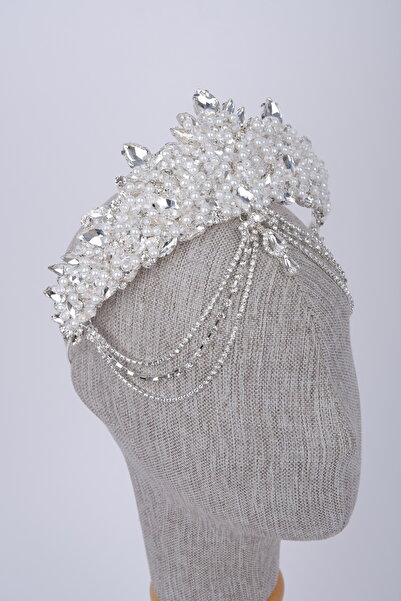 Limelia Κρυστάλλινη Κορώνα με Αλυσίδα για Νύφες, Αξεσουάρ Μαλλιών για Γάμο κα...