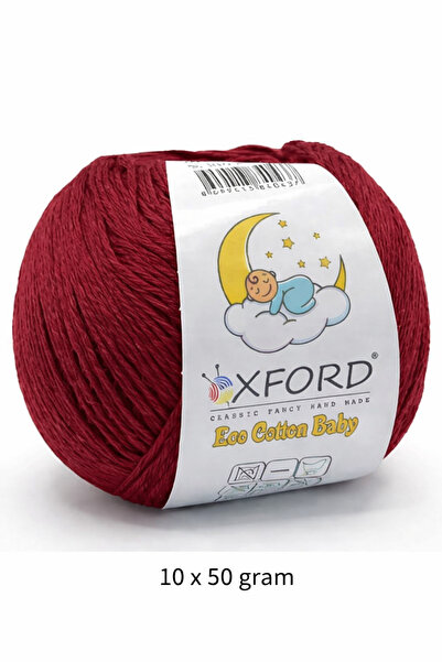 Oxford İplik 10'lu Paket Eco Cotton Baby - Ince Cotton Ip - Tığ Işi - Punch I...
