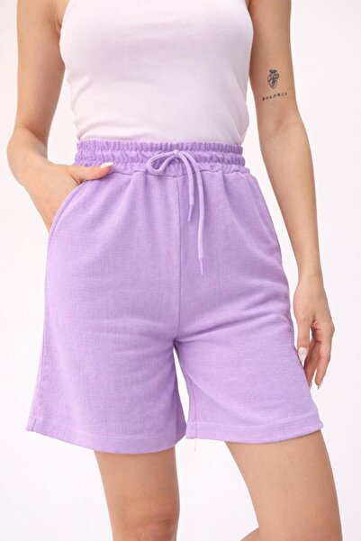 Hira Clothing Bürümcük Fabric Relaxed Fit Double Pocket Bermuda Shorts