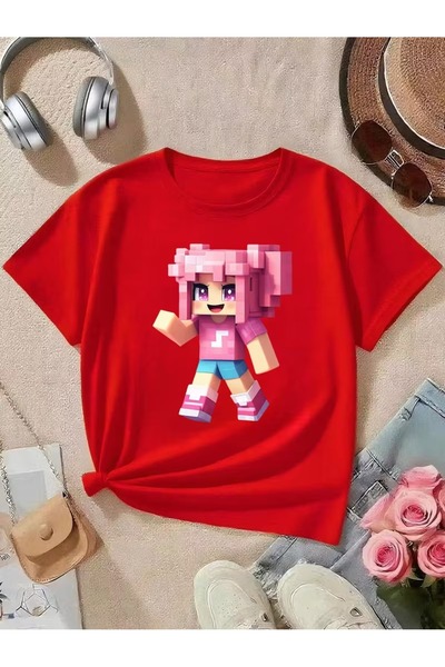 PixelWear تي شيرت كبير الحجم للجنسين من Pixel Art Girl Kids