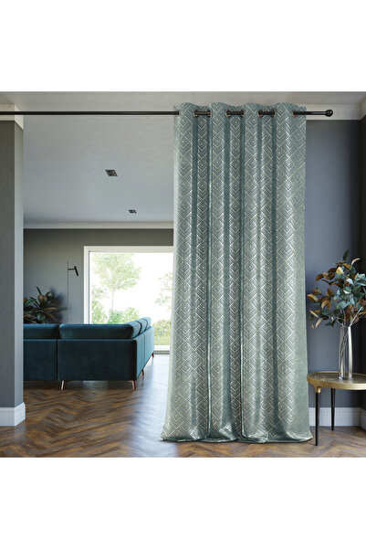 Amelia Home Draperie blackout cu inele stil glamour, Caspe, densitate 230 g/m...