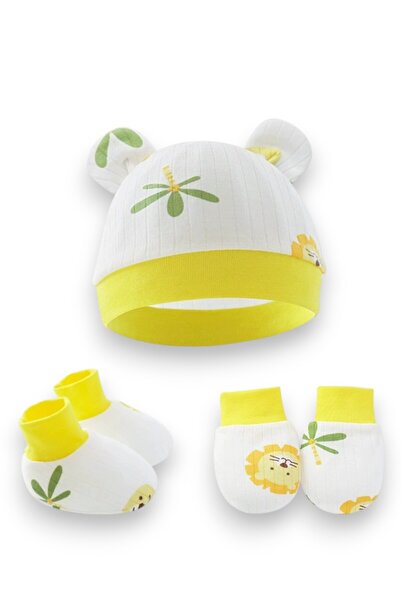 Bambimici – Cozy Bundle Baby Hat, Mittens & Booties Set - Multicolor - 0M to 6M