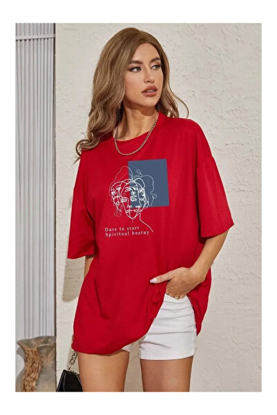 Pink Sky Oversize T-shirt 100% βαμβακερό Unisex Άνετη εφαρμογή Τάση Νέα Σεζόν