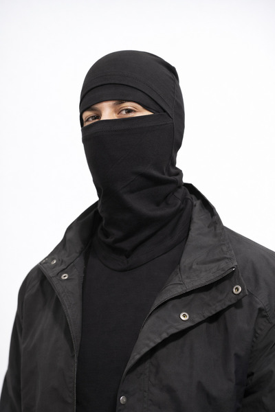 MOTO GZ قناع وجه حراري أسود مقاوم للرياح للشتاء للجنسين