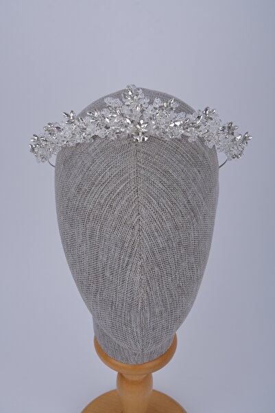 Limelia Coroană de mireasă cu mărgele din piatră de cristal, accesoriu de păr...