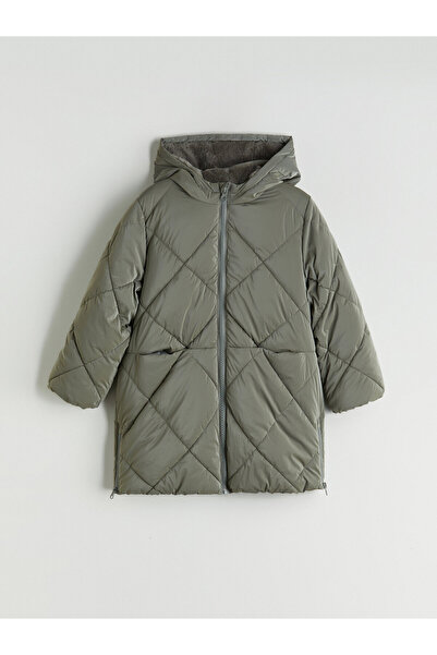 LC Waikiki Quilted Pattern Girls' Puffer Coat