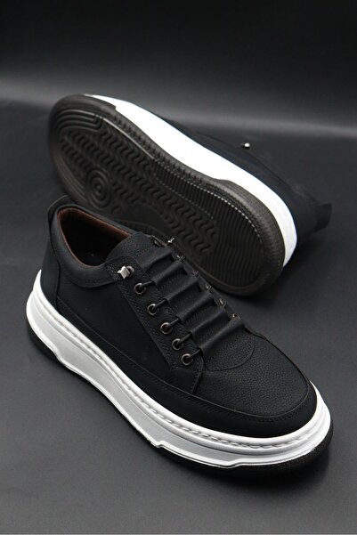 EFNANSHOES efnan Ανδρικά ματ μαύρα καθημερινά εύκαμπτα και άνετα ραμμένα ελαφ...