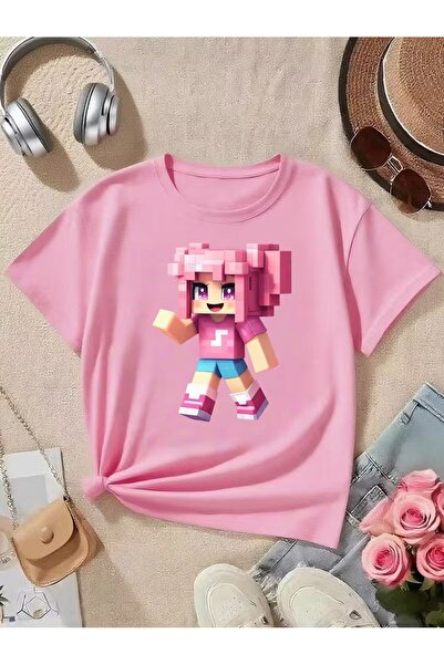PixelWear تي شيرت كبير الحجم للجنسين من Pixel Art Girl Kids