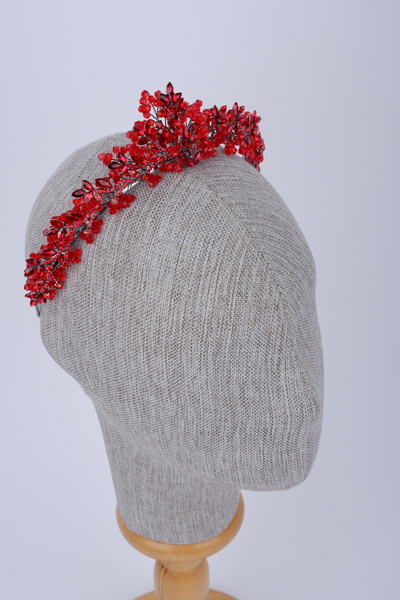 Limelia Νυφικό στέμμα με κρυστάλλινες χάντρες και πέτρες, αξεσουάρ μαλλιών γι...