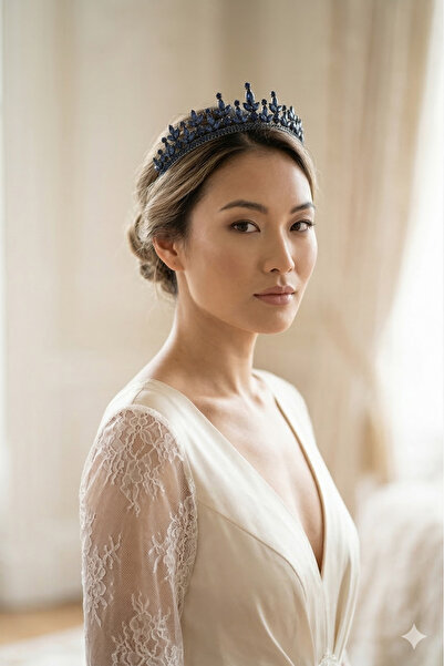 ESPEREST إكسسوار شعر الزفاف الأنيق على شكل تاج العروس، تصميم أنيق ورقيق، نموذ...