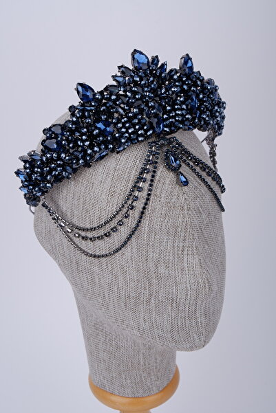 Limelia Κρυστάλλινη Κορώνα με Αλυσίδα για Νύφες, Αξεσουάρ Μαλλιών για Γάμο κα...