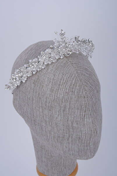 Limelia Νυφικό στέμμα με κρυστάλλινες χάντρες και πέτρες, αξεσουάρ μαλλιών γι...