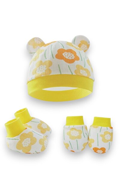 Bambimici – Cozy Bundle Baby Hat, Mittens & Booties Set - Multicolor - 0M to 6M