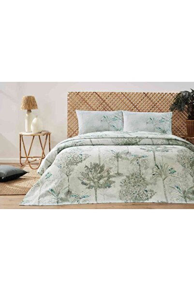 Özdilek Ранфорс Double Pike Set Green Arenga (a)