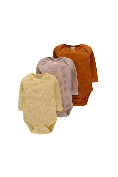 Bambimici -Long Sleeve Bodysuit 3-Piece -Multicolor, 03M to 12M