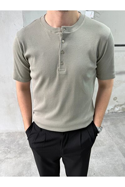 DIFRANSEL JEANS Ανδρικό μπλουζάκι με κοντό μανίκι, στενή εφαρμογή, με κουμπιά...