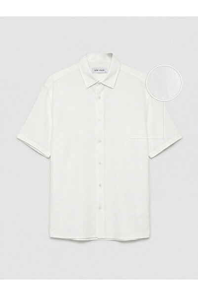 LC Waikiki قميص رجالي ذو نسيج مميز من إكرو ستاندرد موديل ستاندرد