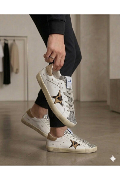 Banksy Casual Walking Shoes with Star Embroidery and Vintage Detailing