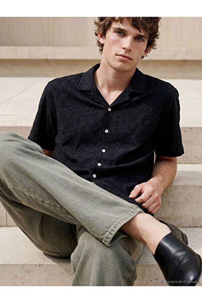 LC Waikiki Black Regular Fit Men's Shirt