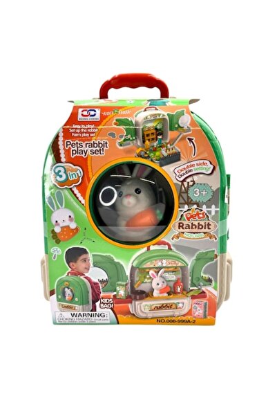 OEM Διαδραστικό παιχνίδι 3 σε 1, Παιδική τσάντα Φάρμα Κουνελιών
