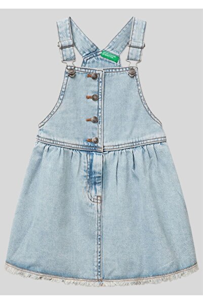 Benetton فستان جيليه من الدنيم باللون الأزرق الفاتح من United Colors of Baby ...