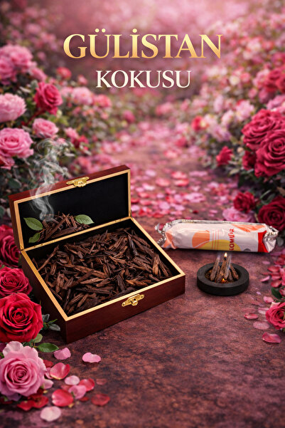 zeyd ESANS Buhur GÜLİSTAN 50 gr (OUD ODUN PARÇALARI) 10 Adet Kömür Hediyeli