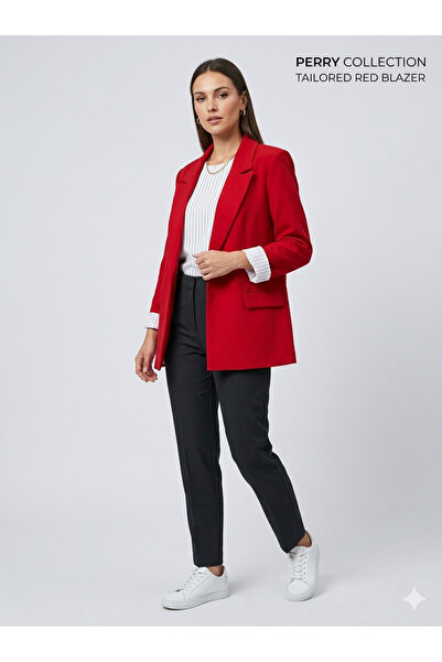 Perry kırmızı blazer ceket