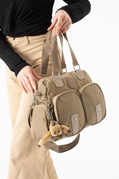 571 Collections Çanta Εξαιρετικά ελαφριά αδιάβροχη τσάντα ώμου, καφέ χρώμα, Μ...