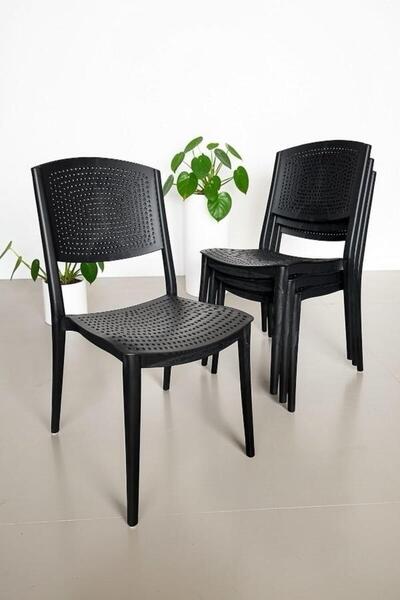 nar sokağı 4 Adet Lara Kolsuz Sandalye Bahçe, Balkon ve Cafe Sandalyesi