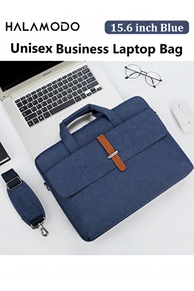 HALAMODO 15.6 Inch Laptop Bag, Waterproof Anti-Shock Business Briefcase Breat...