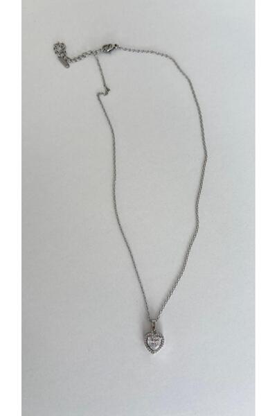 mirvia Gold Color Heart Stone Necklace |   Stylish Women's Necklace with Zircon Stones |   Minimal Elegant Daily & Special Occasion Jewelry