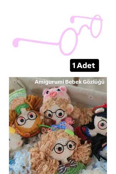 ÇEÇEN HOME (1 Adet) Amigurumi Bebek Gözlüğü,Plastik Oyuncak Gözlüğü ,Amigurum...