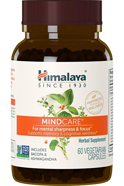 Himalaya MindCare Nootropic Herbal Brain for Memory and Focus Bacopa Gotu kol...