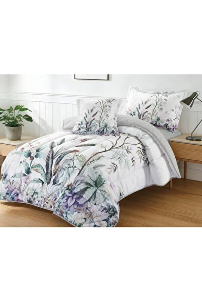 smart home Luxury 4-Piece Quilted Bedding Set 230x170cm Soft Duvet Fitted She...