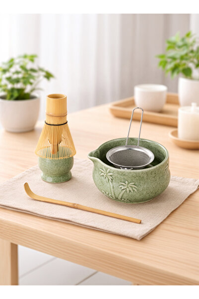 Cady One طقم تحضير شاي الماتشا الياباني من 5 قطع مثالي لتحضر الماتشا في المنزل