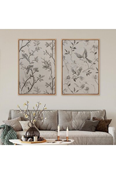 lawhat Two Artistic Panels Featuring a Classic and Elegant Design That Combin...