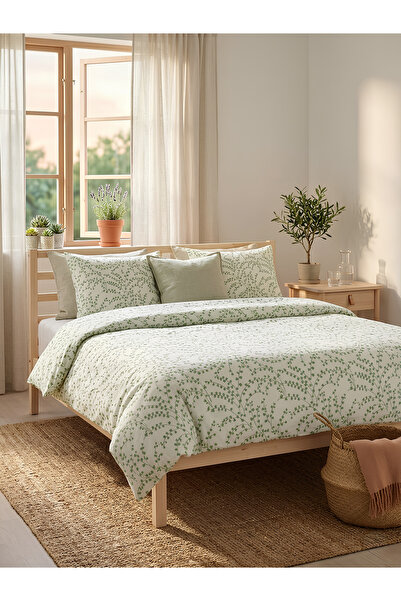 Valora Concept Set cuvertură de pilota dublă Sage, 100% bumbac (200cm x 220cm)