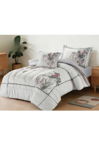 smart home Luxury 4-Piece Quilted Bedding Set 230x170cm Soft Duvet Fitted She...