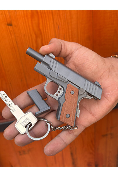 Nivu Stres Giderici Fidget Oyuncak Tabanca Anahtarlık – Mini Colt 1911 Model
