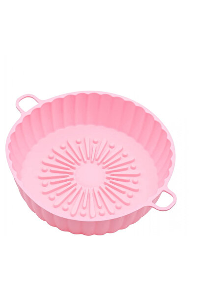 OEM Reusable basket for hot air fryer, 18 x 5 cm, silicone, pink
