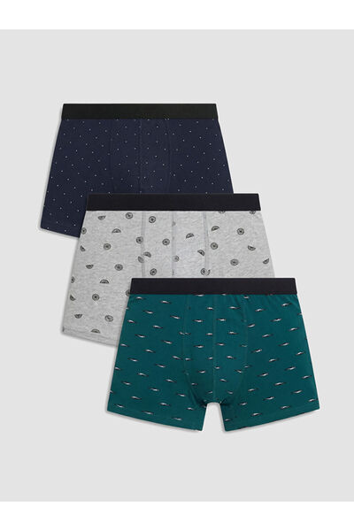 LC Waikiki Cotton Flexible Men's 3-Piece Boxer for Style Seekers from Uzg Store