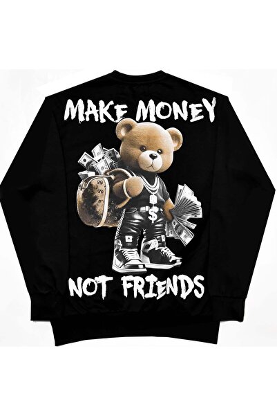 vulgariromania Men's Oversize Sweatshirt Make Money Not Friends – Streetwear ...