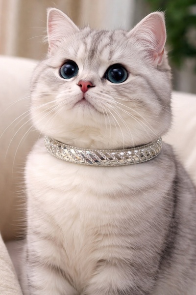 PHENORA Cat Collar with Sparkling Stone Accents - Comfortable, Lightweight Ca...